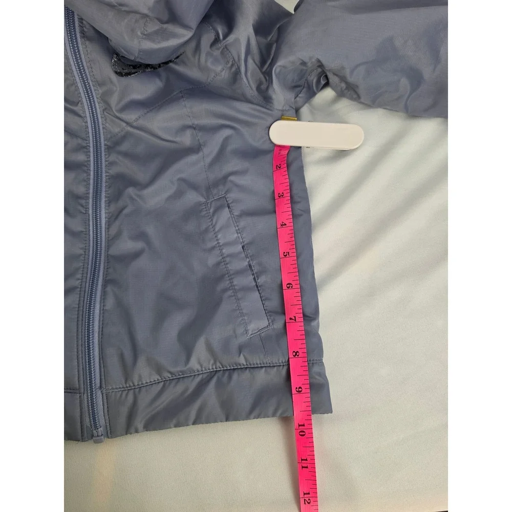 Nike Windrunner Fleece Lined Hooded Jacket Grey Blue Toddler 4T 98-104cm